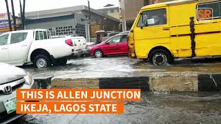 MUST WATCH!!! See Lagos Motorists Navigate Massive Flood After Heavy Downpour