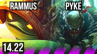 RAMMUS & Ezreal vs PYKE & Smolder (SUP) | KR Diamond | 14.22