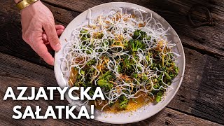 Szybka AZJATYCKA SAŁATKA z prażonym makaronem! 🥦 Mało składników! 🥦 | WegeTuba