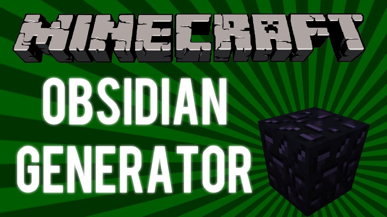 Minecraft How To Make An Obsidian Generator Youtube