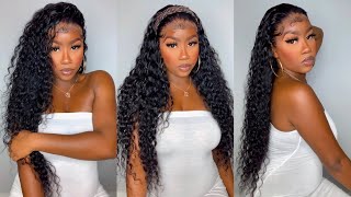 Sleek Slick Back On A 30” Water Wave Lace Front Wig FT UpgradeU Hair | THE TASTEMAKER