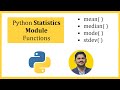 Python Statistics Module Functions - Coding Examples (mean, medium, mode, stdev) | Amit Thinks