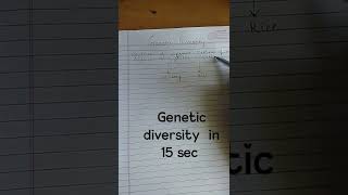 genetic diversity