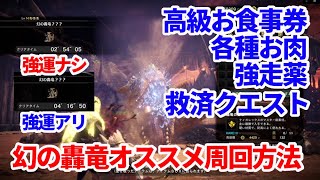 高級お食事券・強走薬救済クエスト「幻の轟竜」　強運アリで５分以内オススメ周回方法　ＭＨＷＩＢモンハンワールドアイスボーン