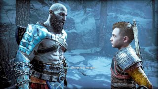 Papa Kratos mad at Boy for lying - God of War Ragnarok