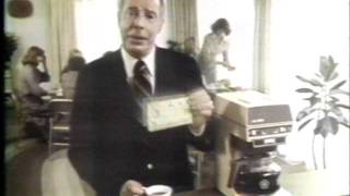 Baseball Legend Joe DiMaggio in Mr Coffee commercial 1978