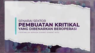 [INFOGRAFIK] Senarai sektor pembuatan kritikal yang dibenarkan beroperasi