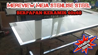 Review meja stenlise steel ber pa2n keramik