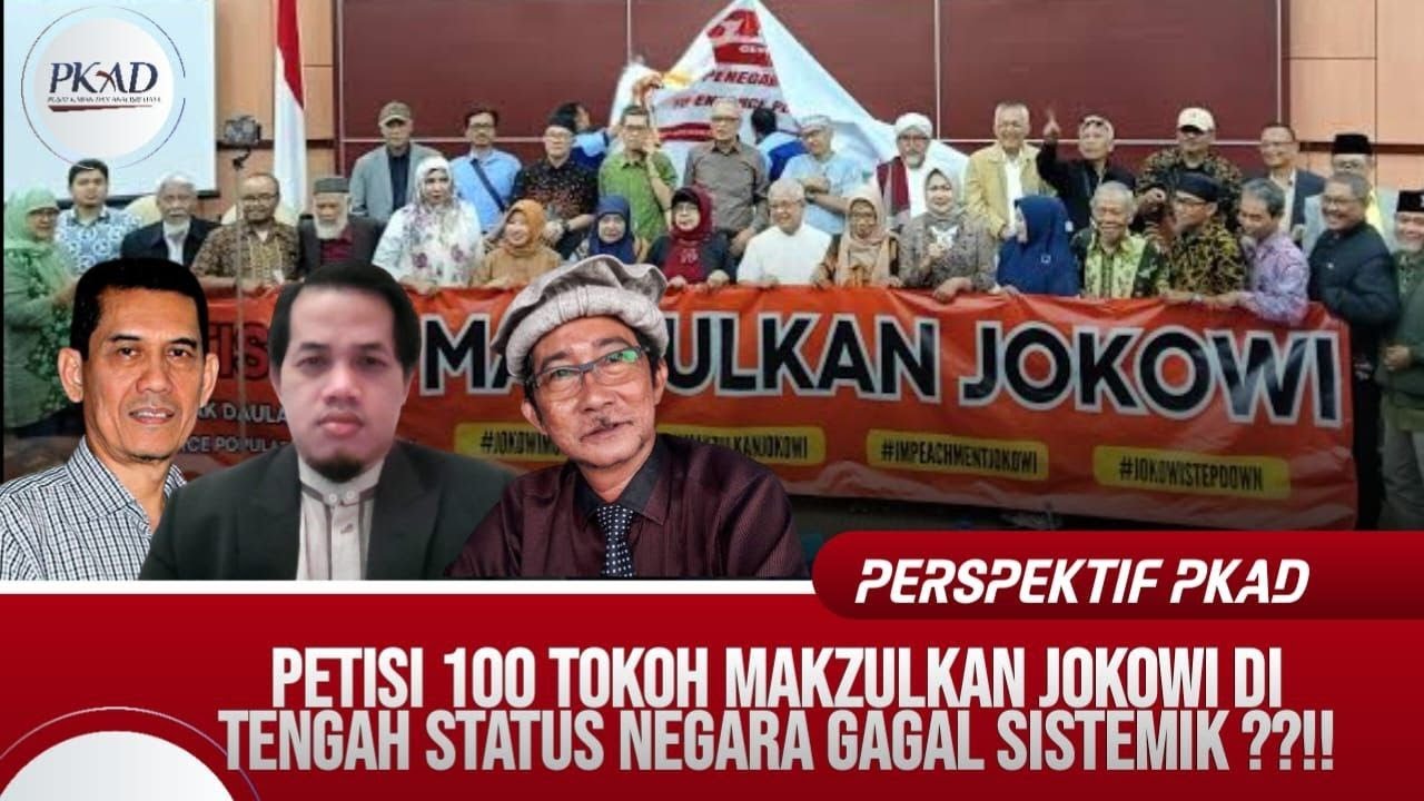 Live !!! Petisi 100 Tokoh Makzulkan Jokowi Di Tengah Status Negara ...