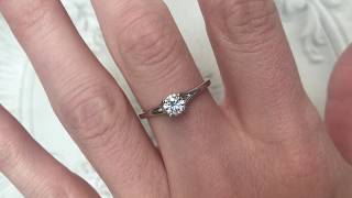 Lily Arkwright - Dahlia 0.33ct / 4.5mm Moissanite 18k White Gold Solitaire Ring