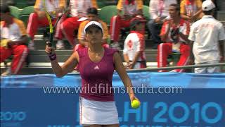 Brittany Teei of Cook Islands against Sania Mirza of India