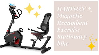 🚴‍♀️HARISON Magnetic Recumbent Exercise Stationary bike for Seniors 350 LBS Capacity