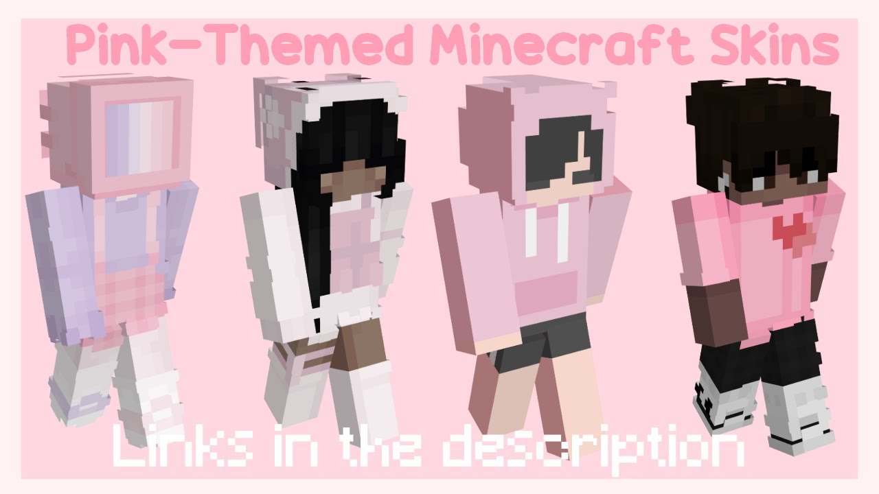 Aesthetic Pink Minecraft Skins 🌸 | Links In The Description - YouTube