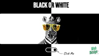 Black & White Magic! 🦓✨ Stylish Toggle Switch with HTML, CSS & JavaScript"
