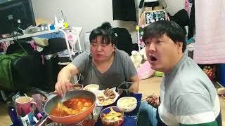 복부인 갈치찌개 동그랑땡 멸치볶음 총각김치 먹방 mukbang