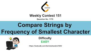 1170 Compare Strings by Frequency of the Smallest Character