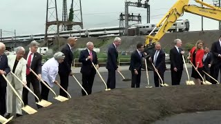 Governor Murphy Breaks Ground on New Portal North Bridge Construction