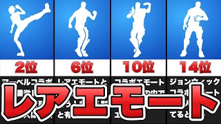 全部持ってたらエモートガチ勢！？最新版レアエモートランキングTOP15！！【最新情報】【レア】【エモート】【ランキング】【解説】【まとめ】【古参】【激レア】