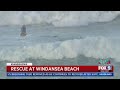 Lifeguards Rescue Surfers At Windansea Beach