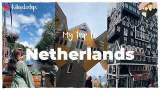 【NETHERLANDS VLOG】荷蘭 - 贊丹Zaadam 住進超美積木屋與風車村｜阿姆斯特丹市中心多人排隊的薯條｜梵高博物館｜鹿特丹Blaak market｜ Markethal｜平價小旅館推薦