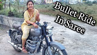 Bullet ride in saree || payal dabe vlogs