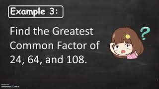 Grade 6 Math: Greatest Common Factor (GCF)