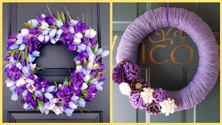 DIY Spring Purple Wreath Decorating Ideas