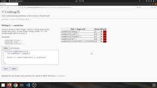 String 1 middleTwo Javascript solution