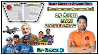29 April 2021 Current Affairs | Current Affairs by PawanJi