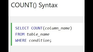 SQL COUNT FUNCTION USING WHERE CLAUSE