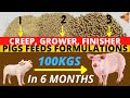 PIG FEED FORMULATION FOR FASTER PIG GROWTH (Creep, Growers, Finisher) | Make your Pigs Grow Faster