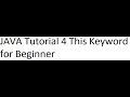 This Keyword in java tutroial 4