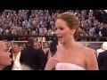 Jennifer Lawrence & Bradley Cooper on Oscars Red Carpet 2013 SUB ITA
