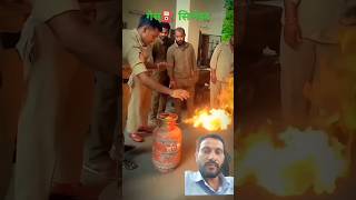 गैस⛽ सिलेंडर में आग🔥 लगने पर ये गलती ❌भूल के भी मत करना।। #lpg #fire #diwali #motivation #experiment