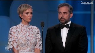 Kristen Wiig & Steve Carell presenting at Golden Globes (Korean sub)