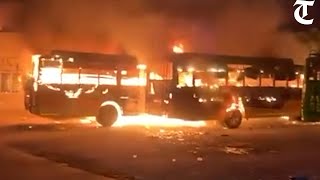 4 buses catch fire, 1 dead in Bathinda