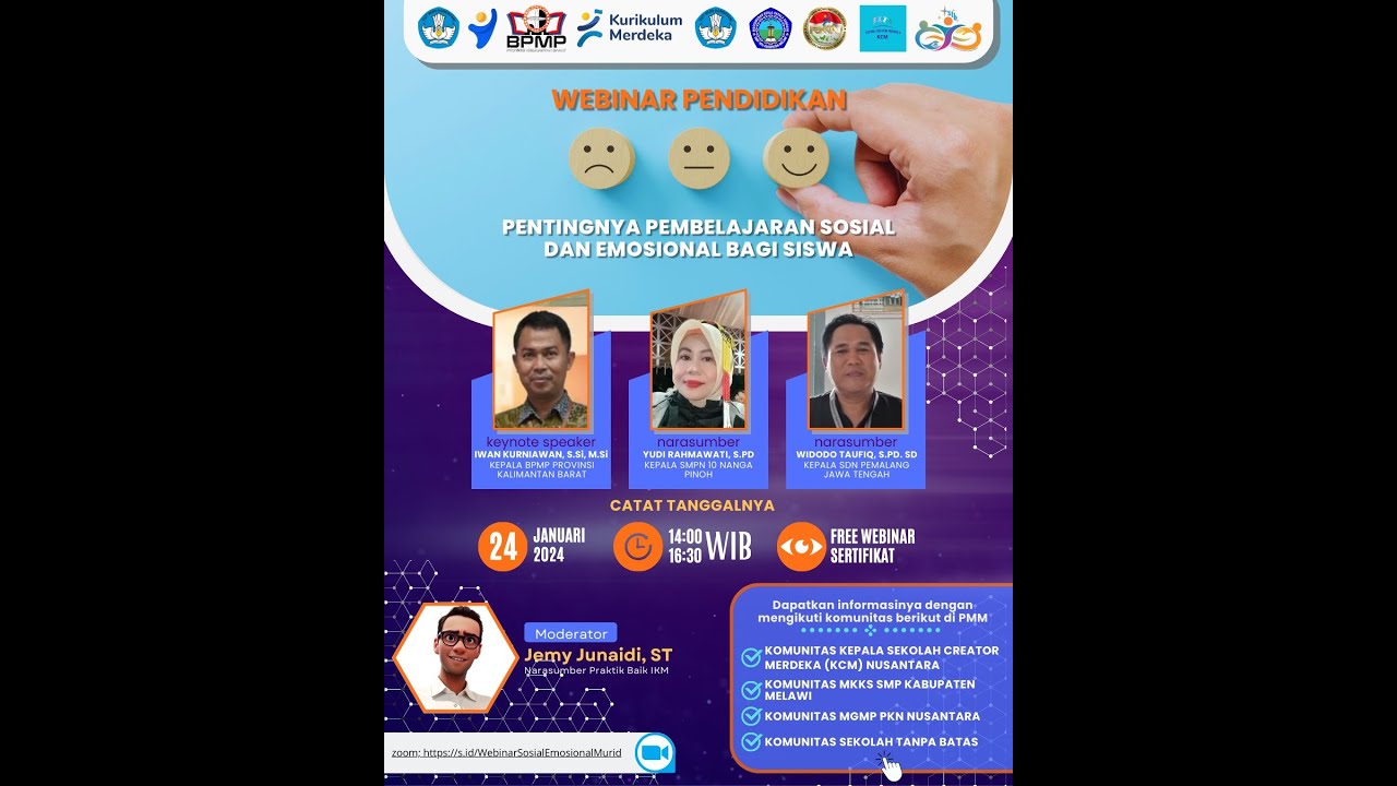 WEBINAR PENTINGNYA PEMBELAJARAN SOSIAL DAN EMOSIONAL BAGI SISWA - YouTube