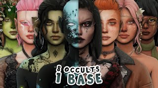 8 Occults, 1 Base | Sims 4 Create a Sim Challenge