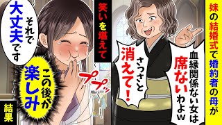 【アニメ】私が結婚式費用を負担していると知らない妹の婚約者の母「血縁関係ない女は席ないですよｗ」お望み通り帰った結果ｗ【スカッと】【スカッとする話】【総集編】【2ch】【漫画】