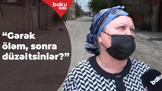 Maşınların və insanların keçə bilmədiyi Binə yolu - Baku TV