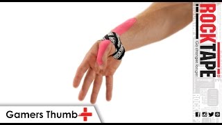 RockTape - Kinesiology Tape Instruction - Gamer's Thumb