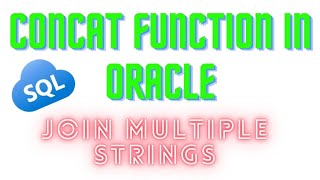 Concatenation Function in Oracle sql| How to use Concatenation Function in Oracle| What is concat|