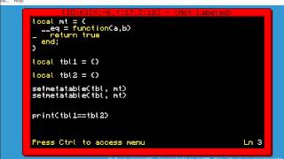 ComputerCraft Tutorials - Metatable Basics