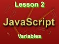 JavaScript Lesson 2: Variables