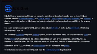 What is SQLGlot ? Quick Start Guide | SQL parser, transpiler, optimizer In Python