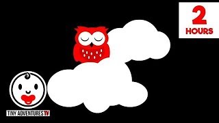 Baby Sensory - Black White Red Animation - Sleepy Time Goodnight Owl - 2 Hours of Music Box Lullaby