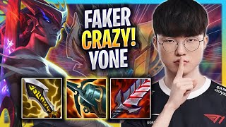 FAKER CRAZY GAME WITH YONE! - T1 Faker Plays Yone MID vs Azir! | Bootcamp 2023