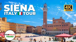 Tourist Walk in Siena, Italy in Beautiful 4K UHD