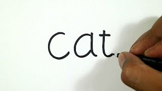 How to Turn Words Cat into a Cartoon