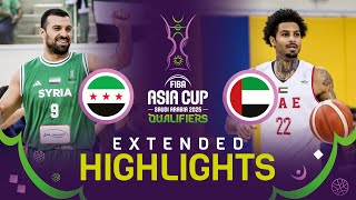 Syria 🇸🇾 v UAE 🇦🇪 | Extended Highlights | FIBA Asia Cup 2025 Qualifiers